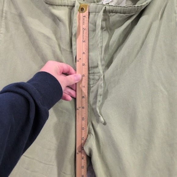 Tommy Bahama Women's Medium 100%‎ Silk Green Cropped Pants Drawstring Pockets - Picture 4 of 10